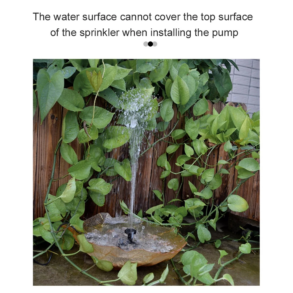 

Fountain Watering Kit Solar Power Submersible Circulation Pump Garden Pool Pond Waterfall Floating Solar Panel Water Fountain