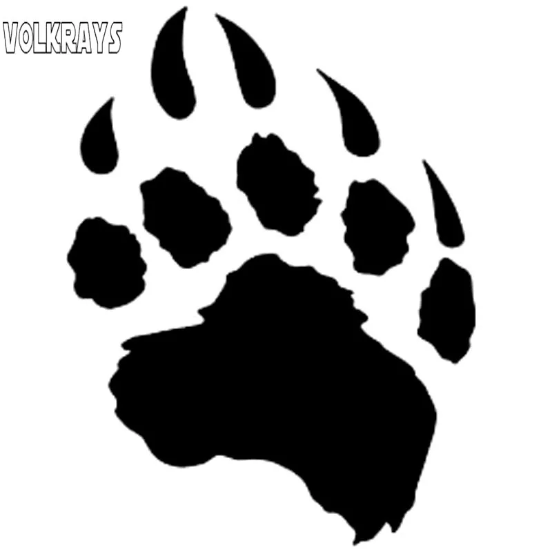 

Volkrays Мультяшные автомобильные наклейки Животные медведь лапа автомобильные графические аксессуары отражающие солнцезащитные виниловые н...
