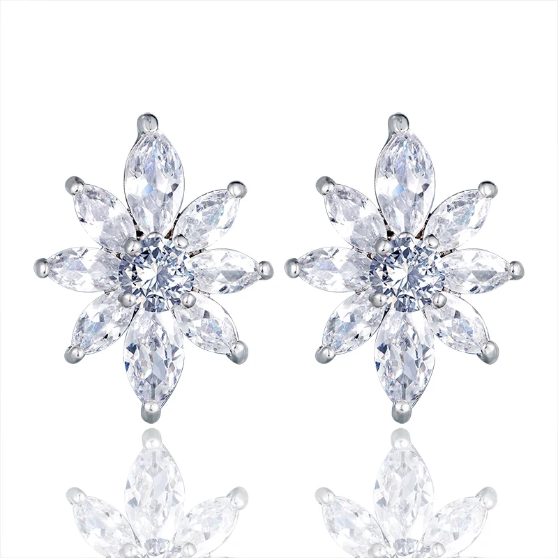 Горячая продажа милые и красивые Кристальные Ms серьги Снежинка звезда леди