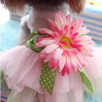 pet supplies spring summer teddy puppy clothes apparel accessories sunflower skirt dog dress
