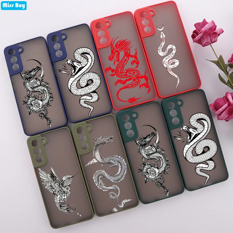 

Dragon Snake Parrot Printing Phone Back Cases For iPhone 11 12 13 Pro Max 12 Mini XS Max XR XS X 7 8 Plus Cover Shockproof Coque