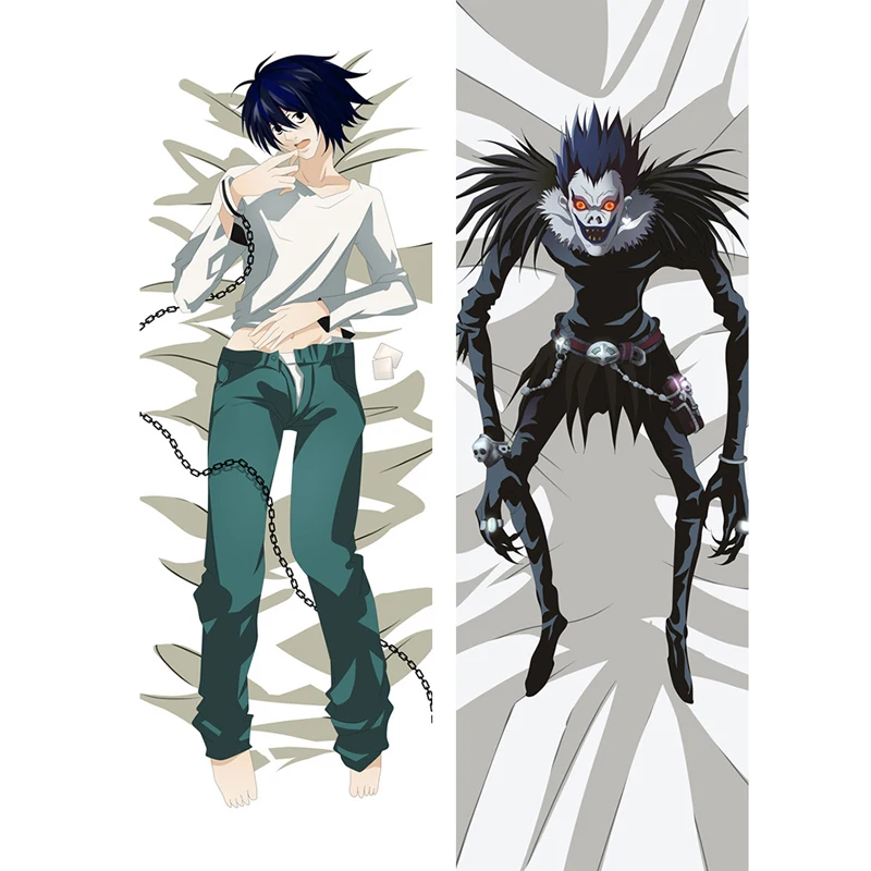 Апрель 2017 обновление Горячие персонажи аниме Death Note Ryuk &amp L. Наволочка для подушки