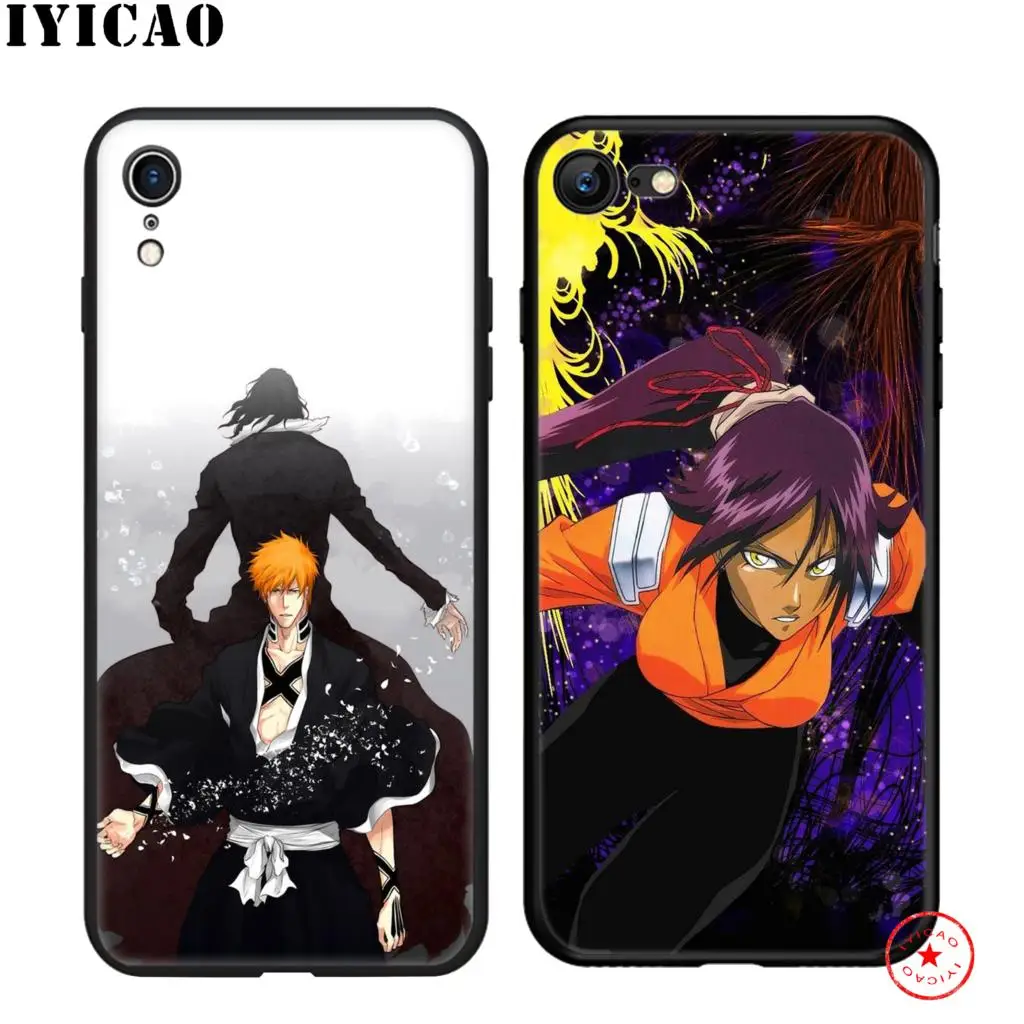IYICAO Аниме Bleach мягкий черный силиконовый чехол для iPhone 11 Pro Xr Xs Max X или 10 8 7 6 6S Plus 5 5S SE