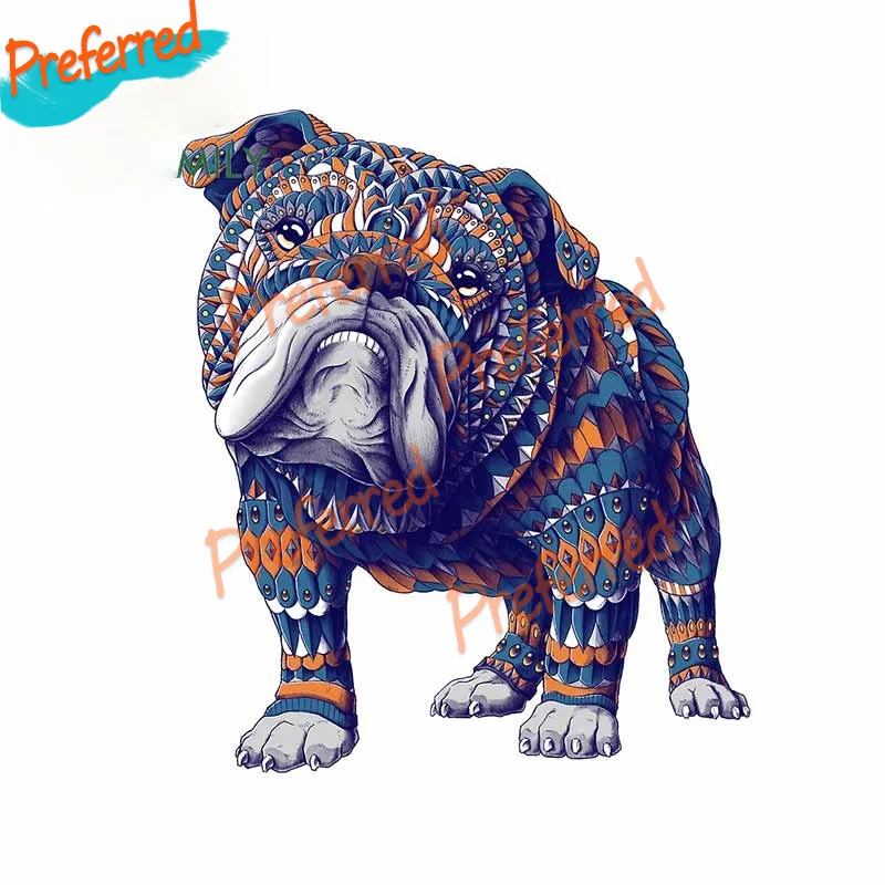

English Bulldog Funny Car Stickers Trunk Decal Laptop Windows Waterproof Die cutting for VAN RV Decor