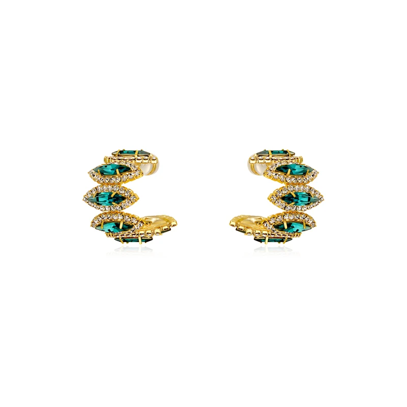 

2020 new commuter temperament earrings fashion earrings earrings women tide C-shaped shiny earrings