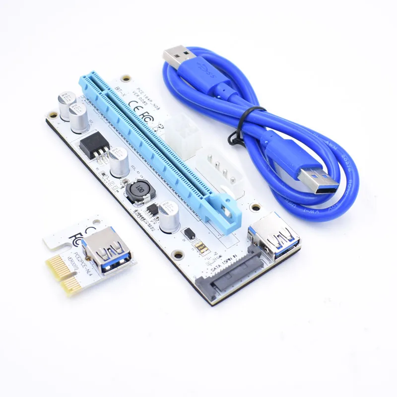 VER008S PCI-E Riser Express 1X к 16x расширитель USB 3 0 адаптер карта с интерфейсом питания |