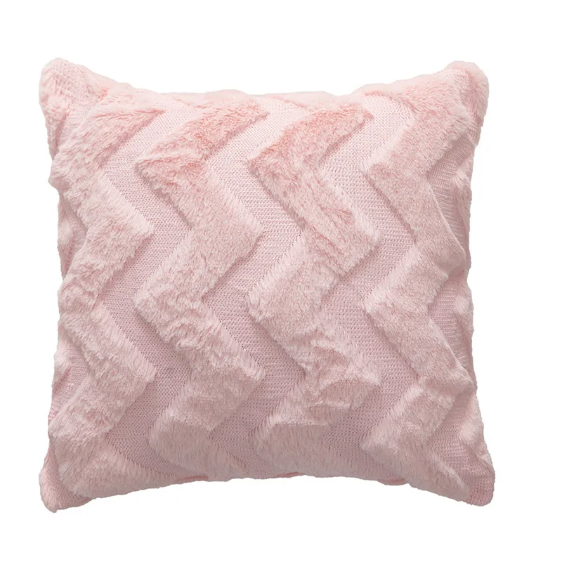 

Plush Pillowcase Modern Simple Solid Color Sofa Pillow Bed Head Pillow Bedroom Square Cushion Room Decoration Supplies