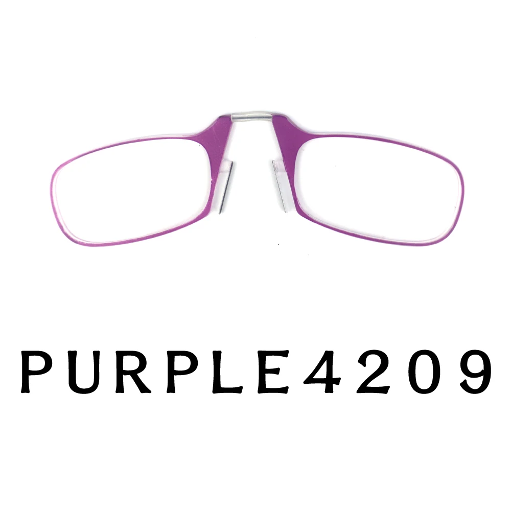 Purple Минимальный зажим для носа, очки для чтения, женские очки для пресбиопии, мужские очки по рецепту, маленькая оправа, матовый коврик, чехол для телефона - Цвет оправы: Purple