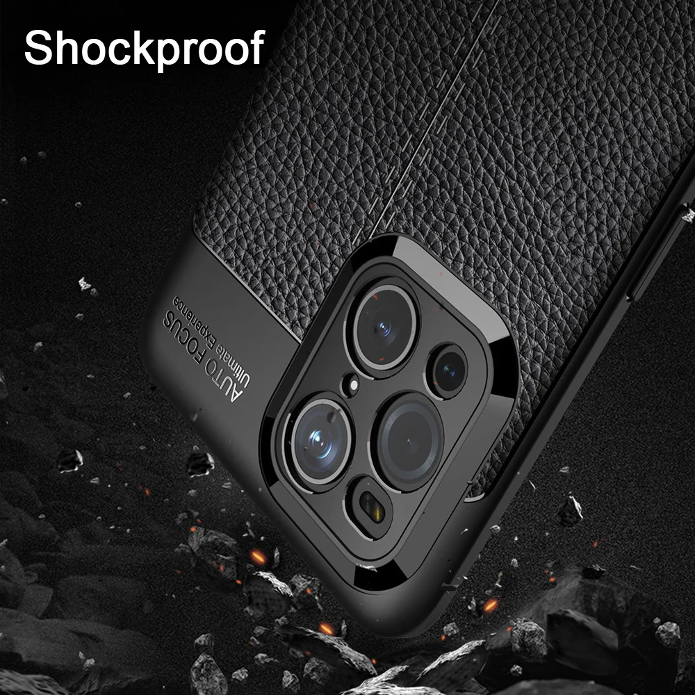 KEYSION Shockproof Case for OPPO Find X3 Pro 5G luxury leather texture soft silicone Phone Back Cover for Find X3 Lite X3 Neo