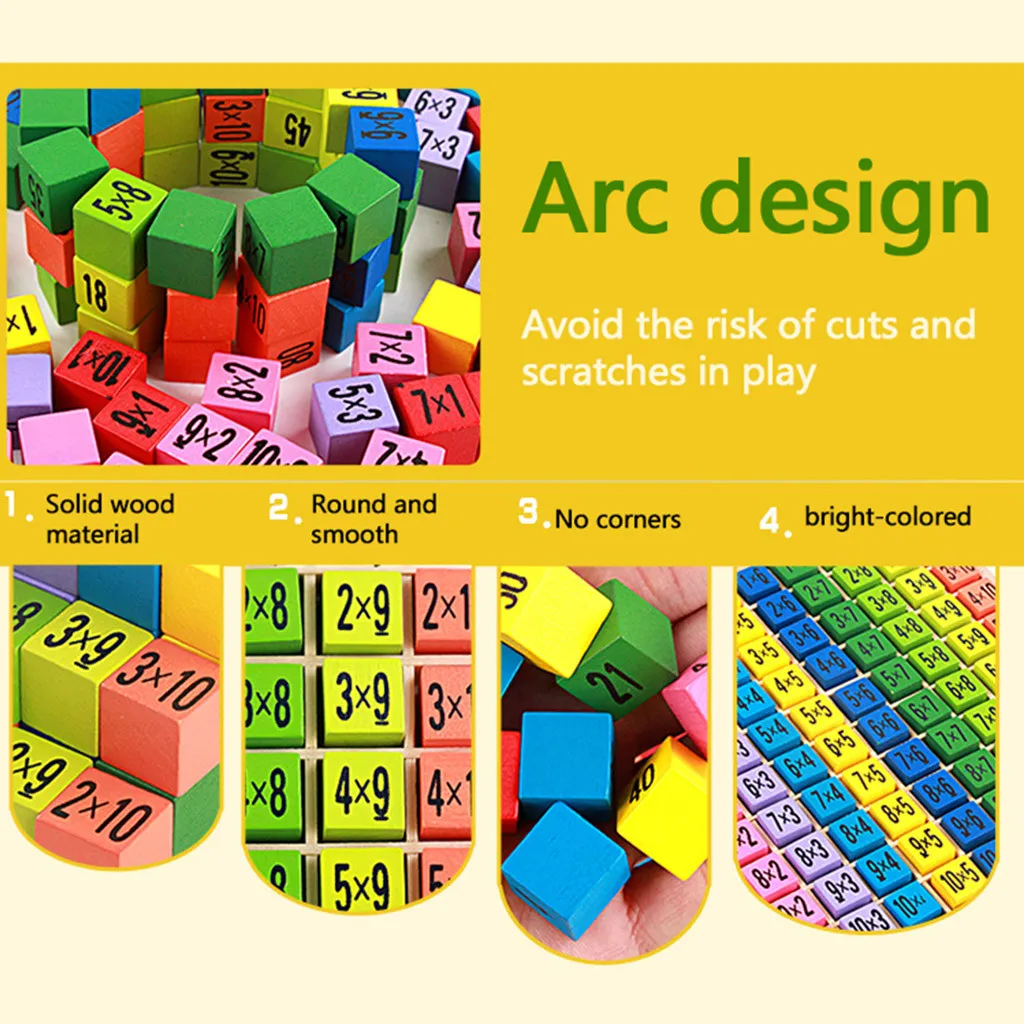 Детский деревянный стол для обучения и развития 10 х10 блоков|Юный математик| |