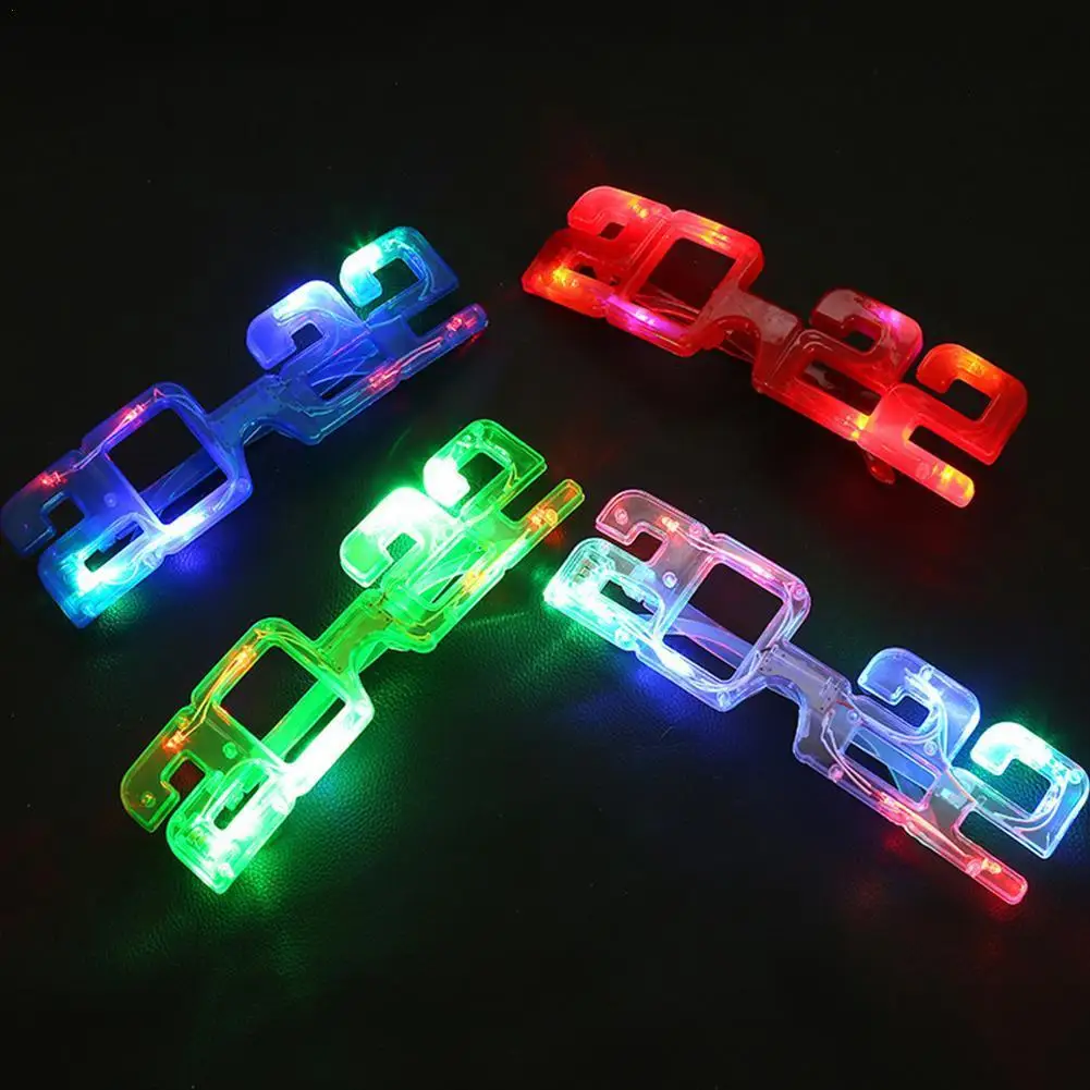 

1pc Adult Kids LED Glasses Light Party Sunglasses Mardi Gras Glow In Dark Shutter Shades Neon Flash Christmas Birthday 2022