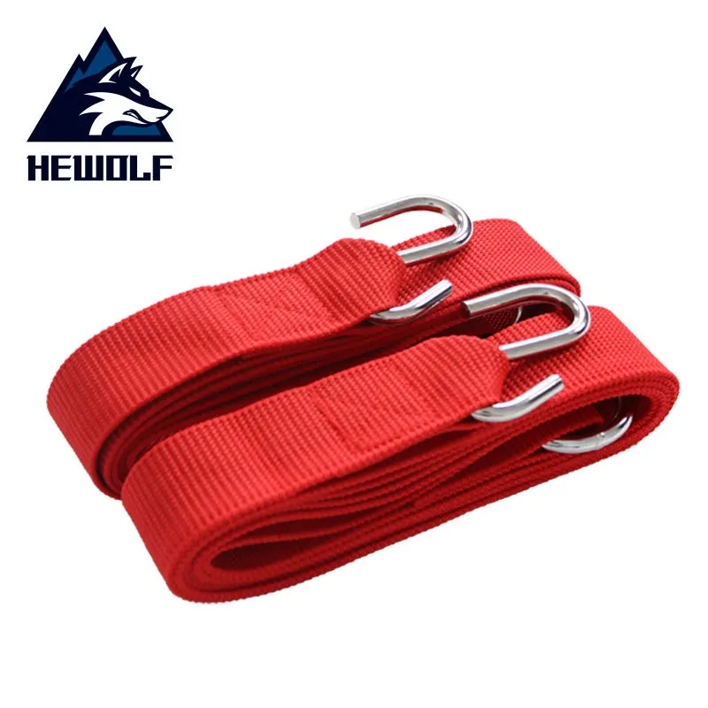 

Hewolf Outdoor Professional Hammock Matching Strap Swing Special Straps Nylon with Steel Ring Straps