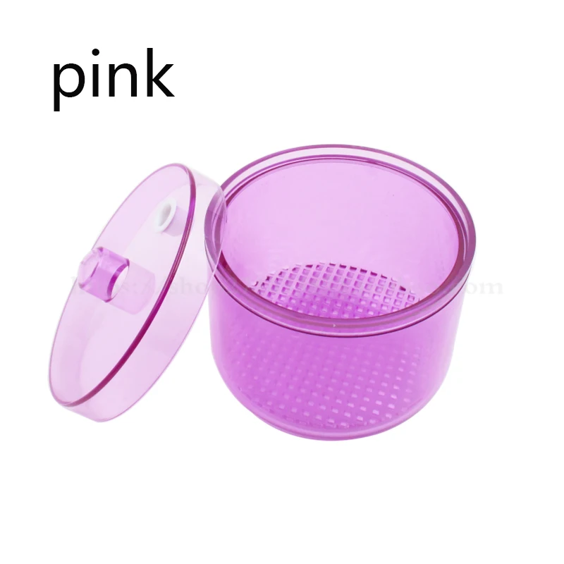 Круглая коробка для дезинфекции ногтей 4 цвета пластиковый чехол|Комплекты и