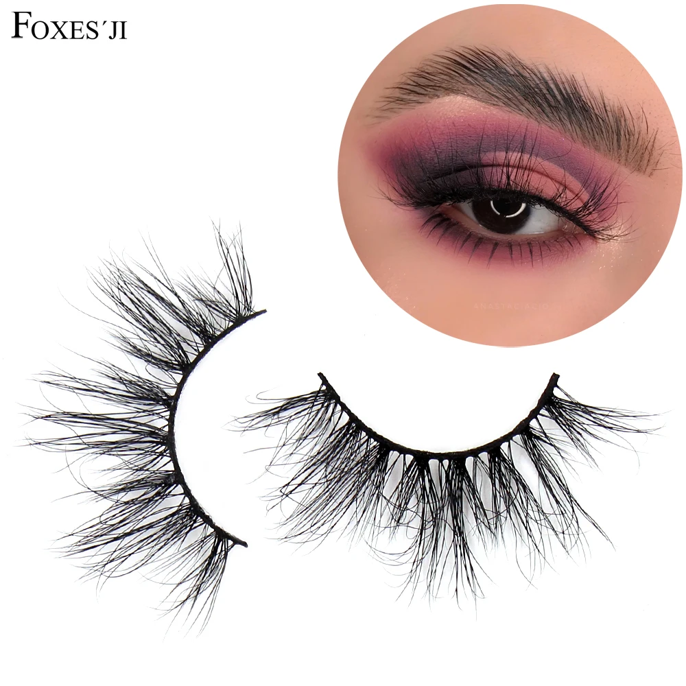 FOXESJI накладные ресницы 5D норковые ручной работы долговечные высокие объемные