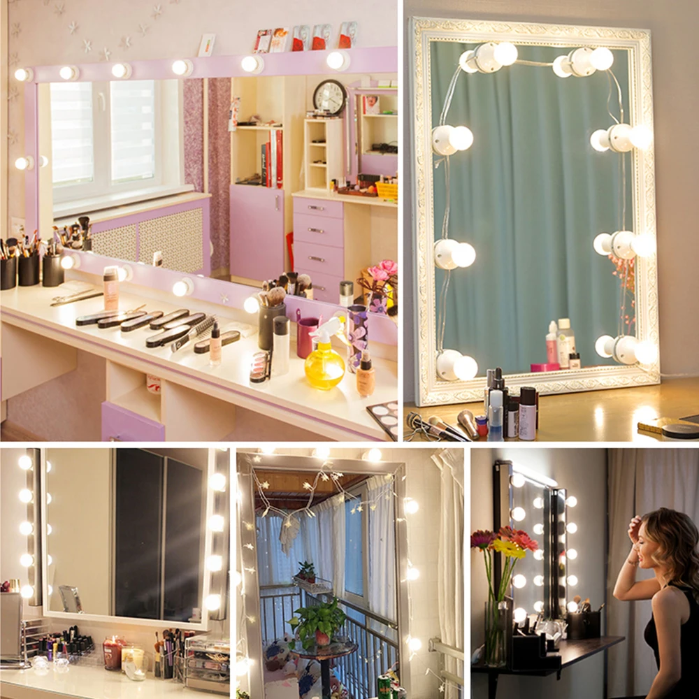 Светодиодный зеркало светильник s косметическое для макияжа настольная лампа USB