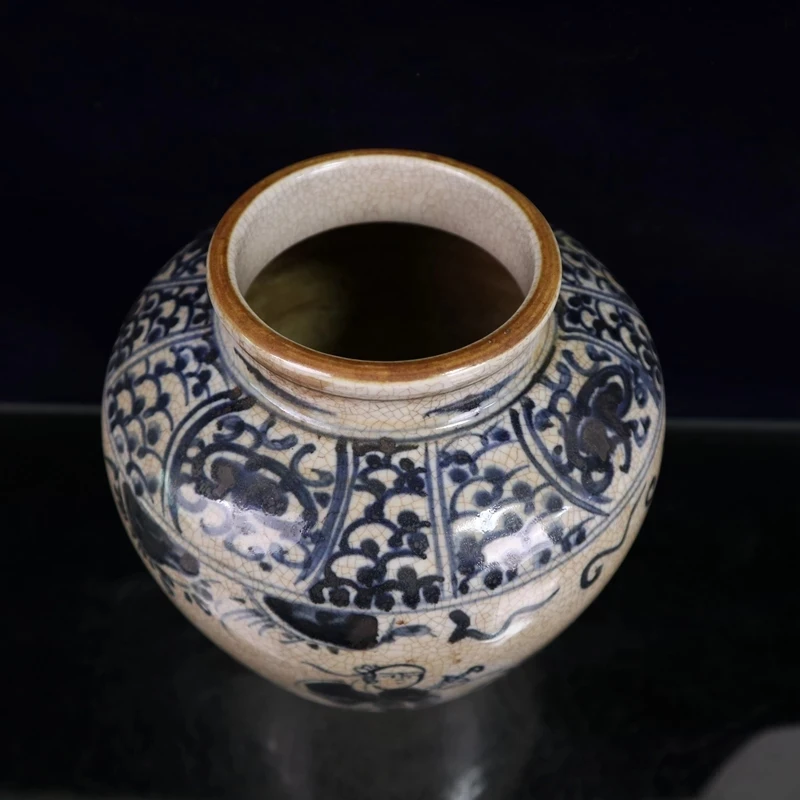 

Chinese Porcelain Open Piece Blue And White Figure Jar