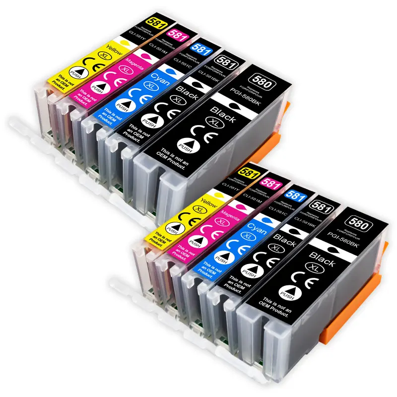 

For Canon 580 581 PGI-580 CLI-581 Compatible Ink Cartridge For Canon PIXMA TS8150 TS8151 TS8152 TS8250 TS8251 TS8252 Printer