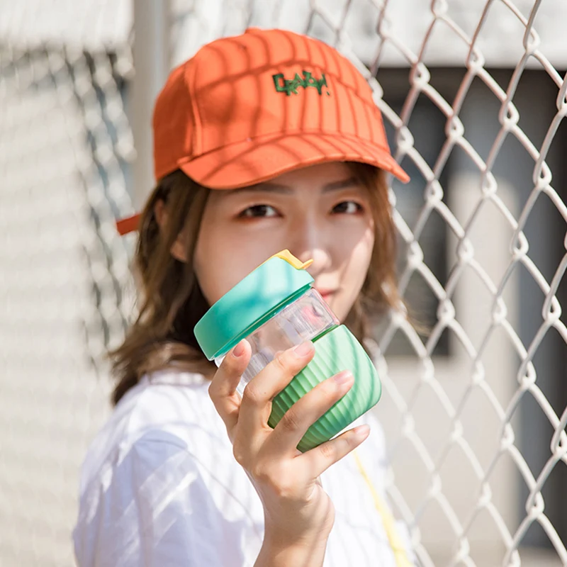 KKF радужная цветная чашка стеклянный термос простая портативная мини-кружка для