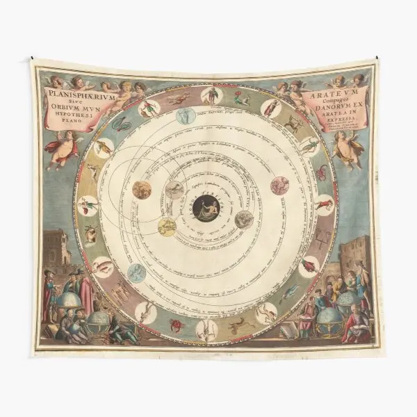 

Vintage Zodiac Circle With Horoscope Tapestry Yoga Bedspread Room Art Wall Beautiful Towel Bedroom Decor Colored Printed