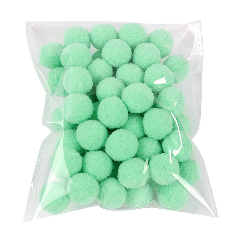 Fruit green 15 мм 100 шт DIY мягкий пушистый помпон шары для карт шапка одежда мешочек для украшений декоративный помпон новое украшение дома - Цвет: Fruit green