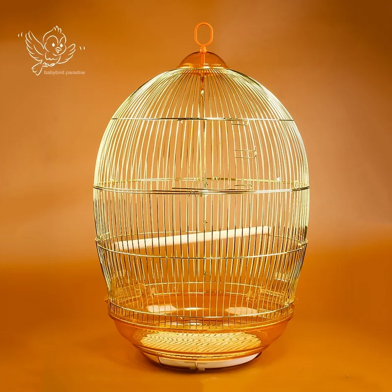 Большой в стиле ретро металлический декор украшение птица клетке попугай с