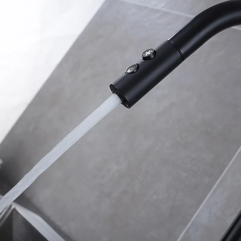 Кухонный кран с выдвижной ручкой распылитель смеситель краны для горячей и