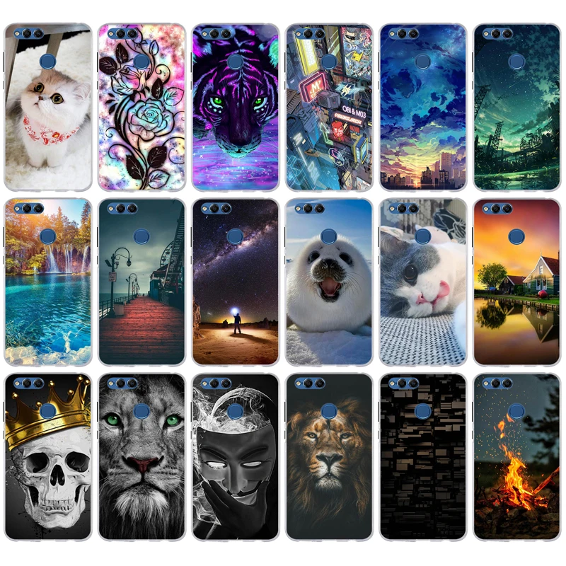 Чехол для Huawei Honor 7X мягкий силиконовый чехол задняя крышка Fundas 7 X X7 чехлы