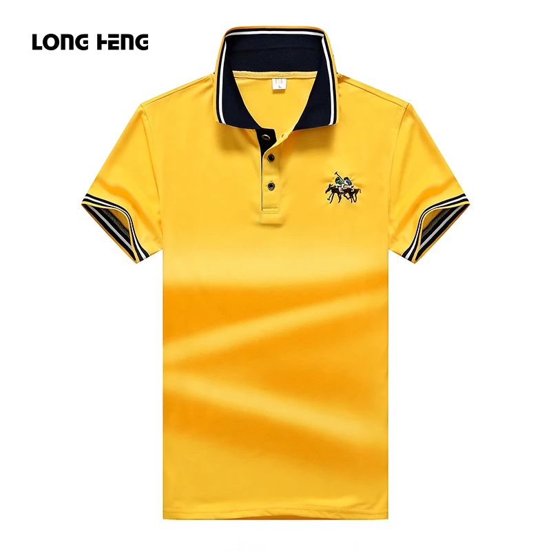 LONGHENG 2019 мужская рубашка-поло модная блуза с воротником короткими рукавами