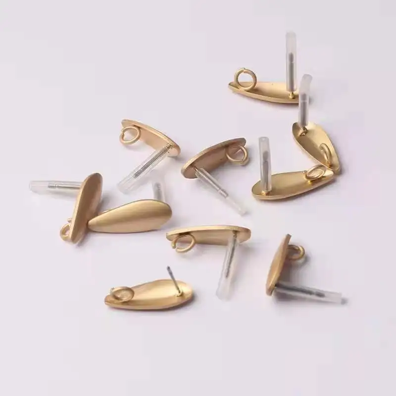 

Earrings Jewelry Making Accessories Golden Zinc Alloy Water Drop Earrings Base Connectors Linker 6pcs/lot 7*18mm For DIY