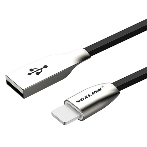 Black VOXLINK usb-кабель lightning для iphone x, 8 s, 7 s, кабель USB для быстрой зарядки и синхронизации данных для iphone xs max, 8, 8 Plus, 7, 6, 6 s, ipad mini - Цвет: Black