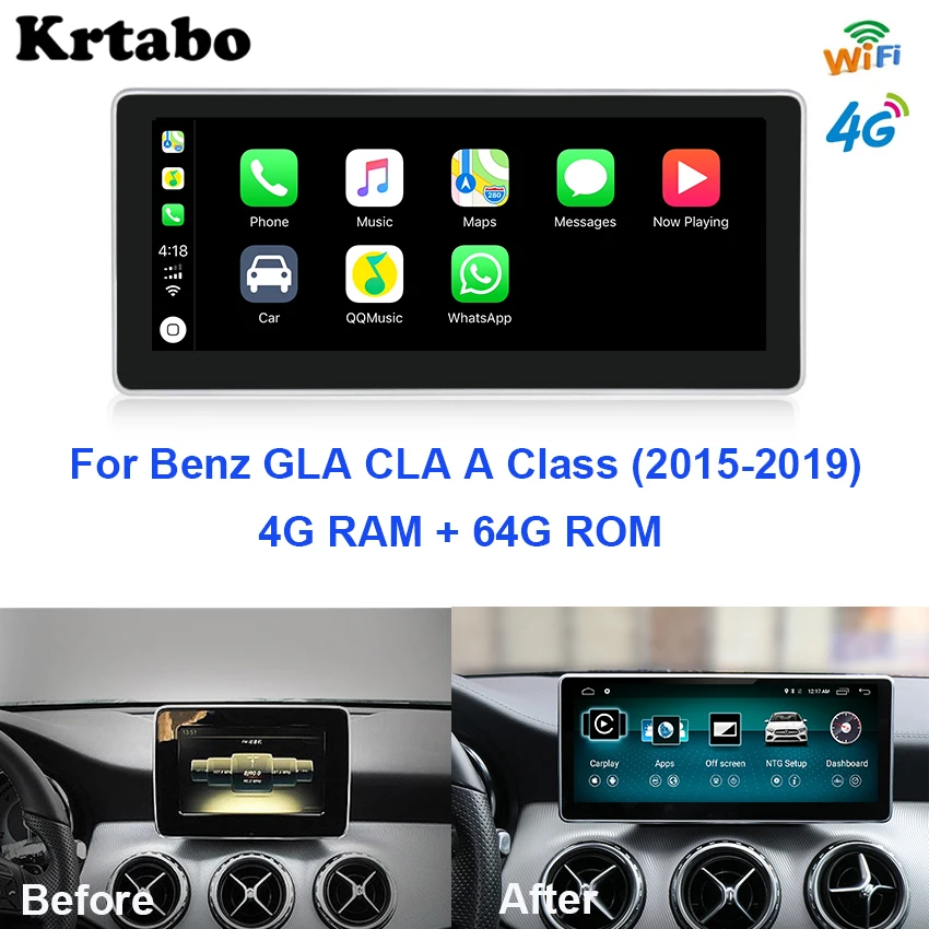 

Автомобильный радиоприемник Android мультимедийный плеер для Mercedes Benz GLA CLA A Class W176 2015 ~ 2019 10,25 дюймов сенсорный экран GPS Carplay
