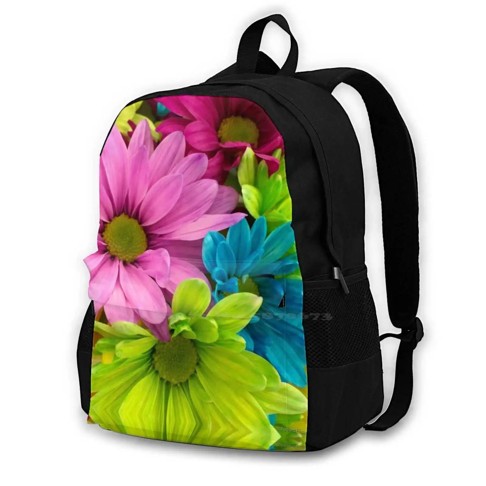 Lilly Flowers Life Style Fashion Travel Laptop School Backpack Bag Watercolors Terrarium Glass Watercolor Lilly Flower Floral