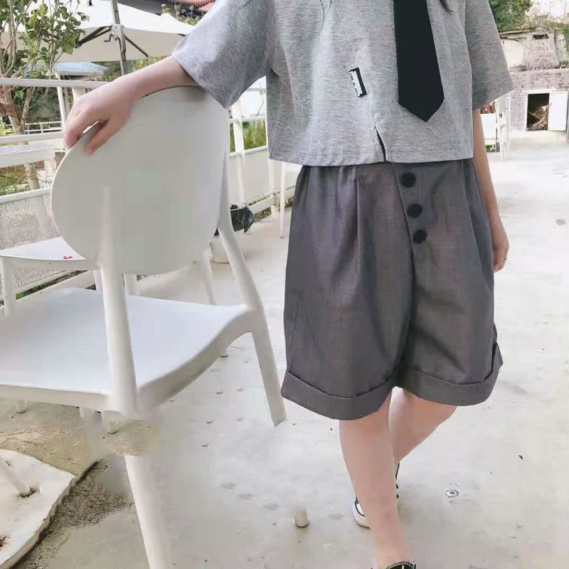 

Summer Baby Clothes Suit 2021 Children's School Style White Polo Loose Pants Suit Boys and Girls Unisex for Dropshipping