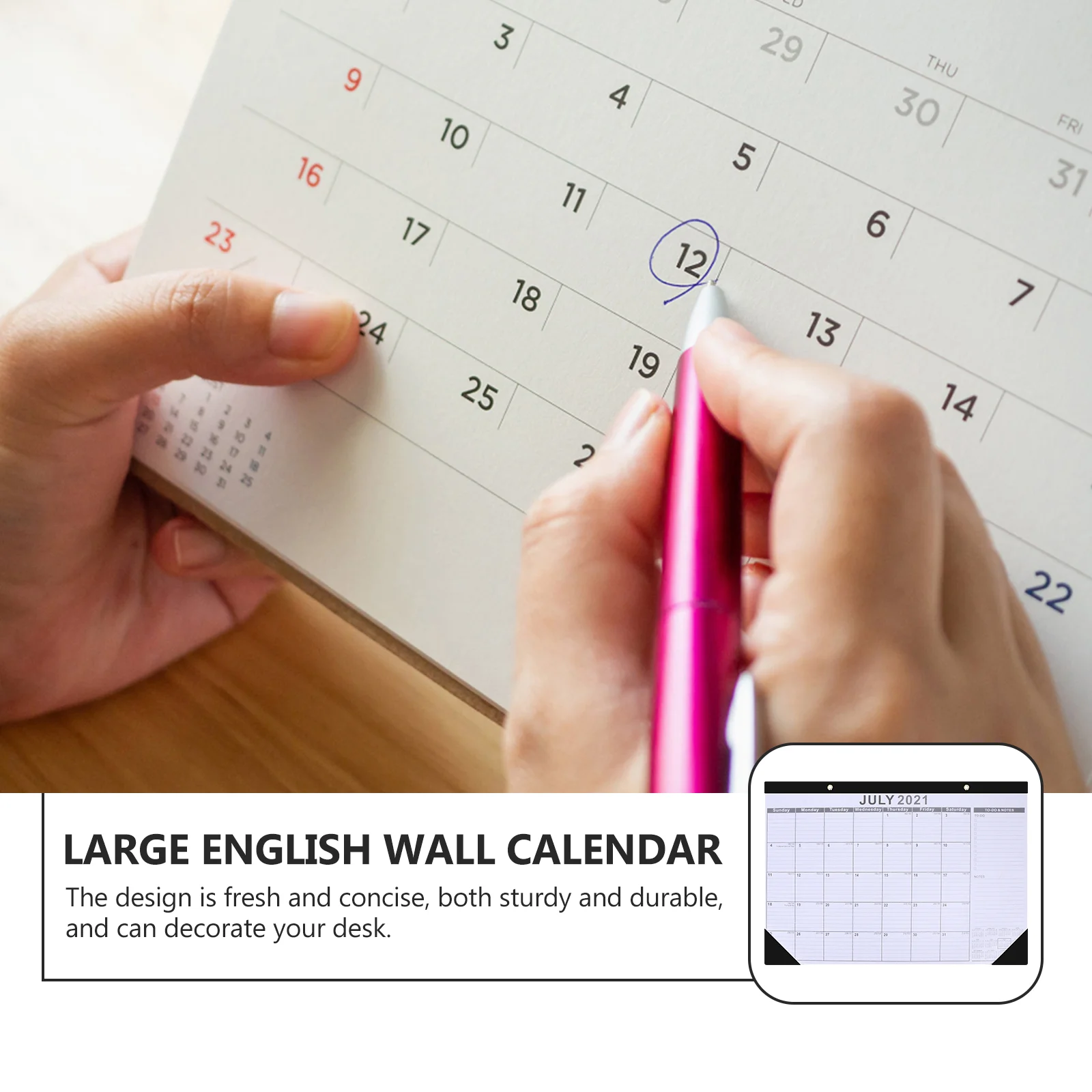 

Настенный календарь для домашнего офиса, 1 шт, простая международная версия