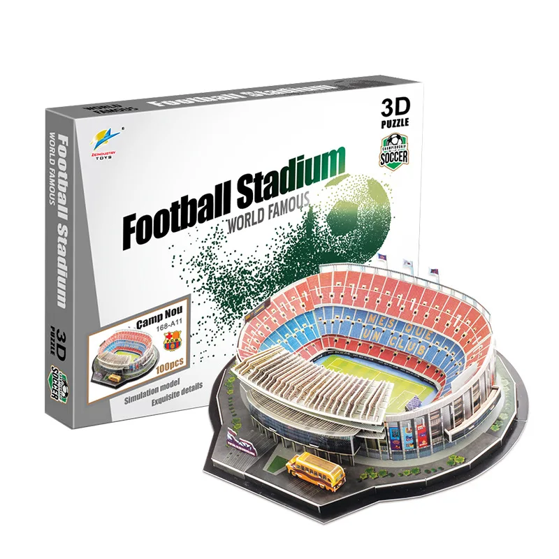 

3D Football Field Jigsaw Puzzles Building Stadium Model Children's Educational DIY Assembling Toys Puzzle Gift For Adults Kids