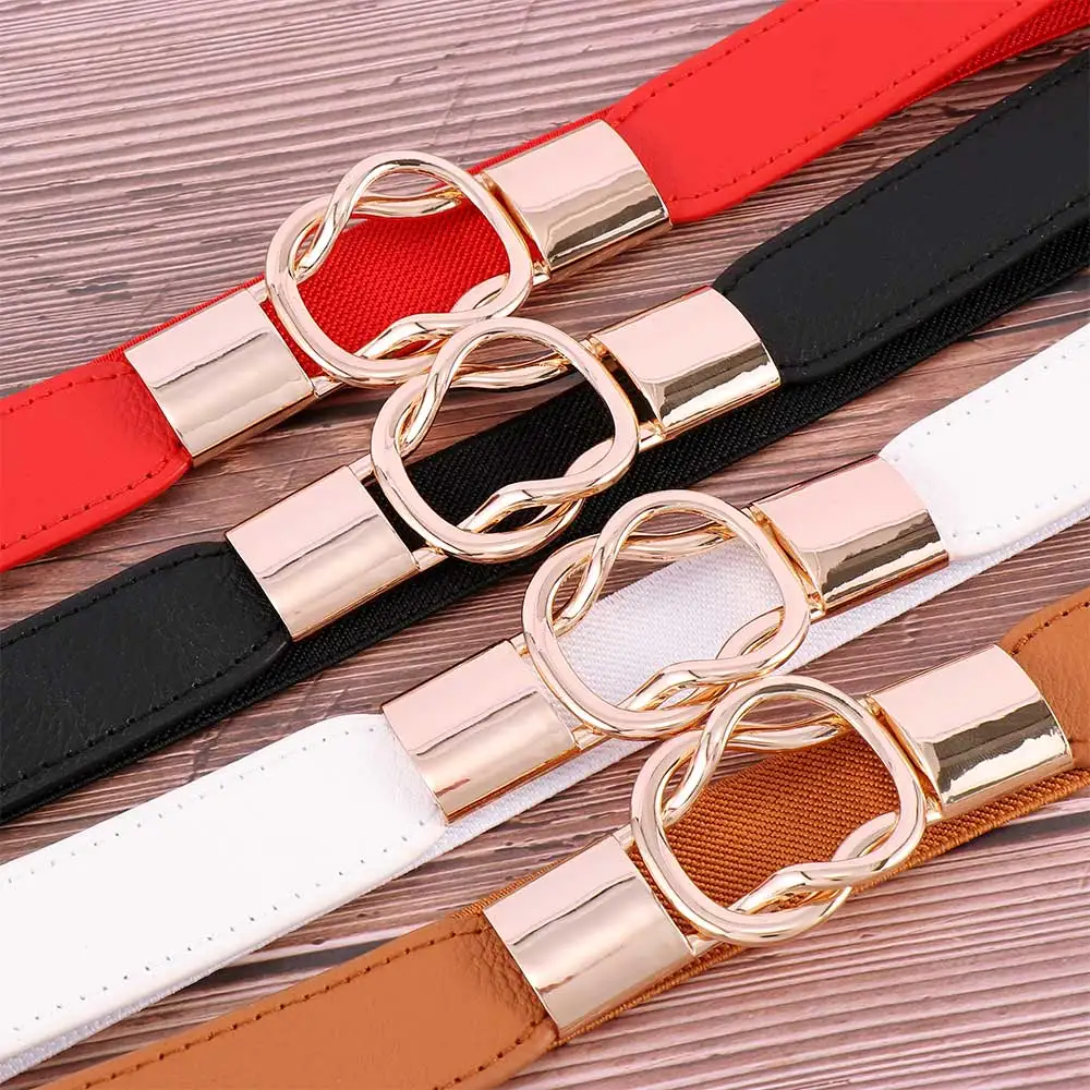 1 шт. Модный женский черный белый пояс из искусственной кожи тонкая эластичная