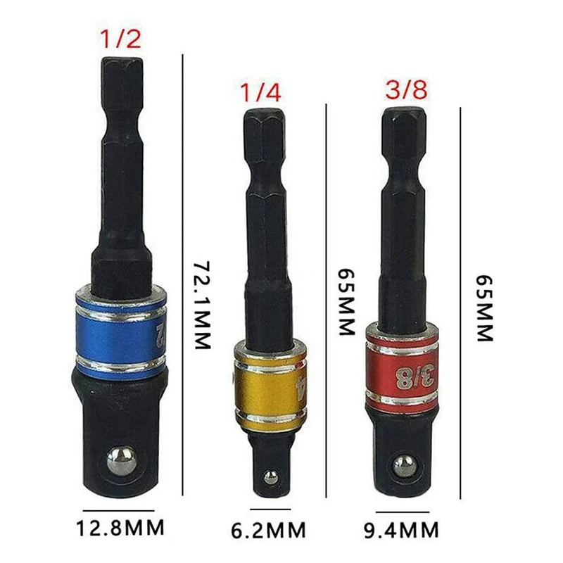 

7Pcs Extension Bar Hex Shank Socket Adapter Drill Bit netic Screwdriver Bit Holder Power Hand Tools Nut Driver Set