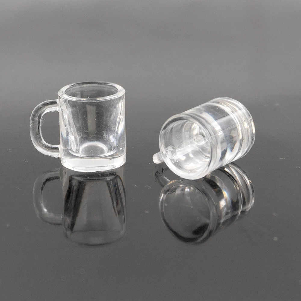 Миниатюрные аксессуары для кукольного дома 4 шт. 1/12 мини-очки вина из смолы