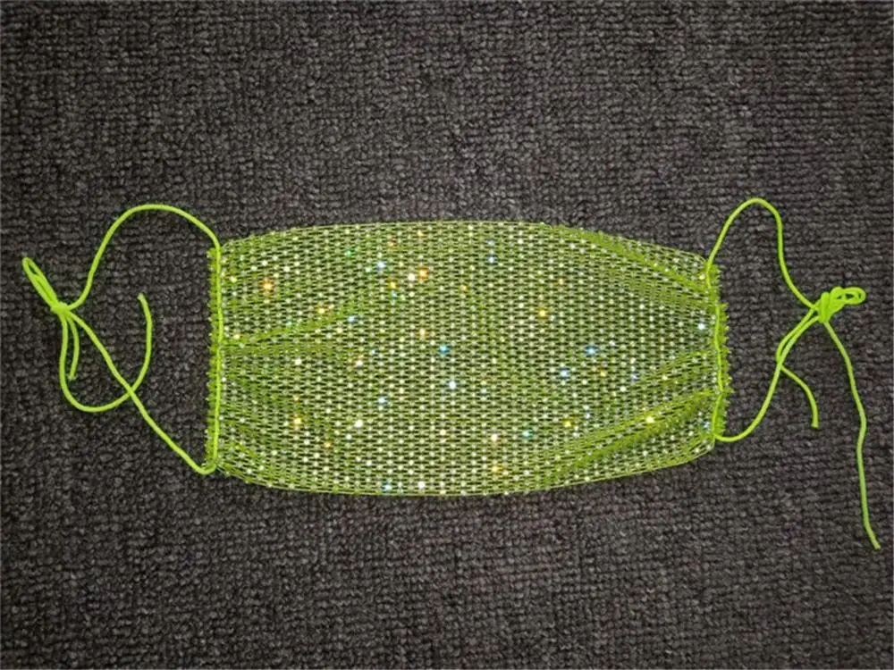 

Shiny Crystal Mouth Face Mask for Female 2020 Trendy Decorative Face Mask Rhinestone Prom Party Body Jewelry