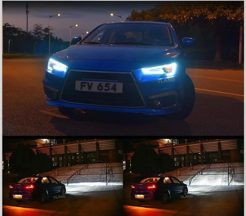 VLAND производитель для автомобиля Головной фонарь для Lancer светодиодный головной светильник 2008- для Lancer задний светильник с Последовательный сигнал поворота