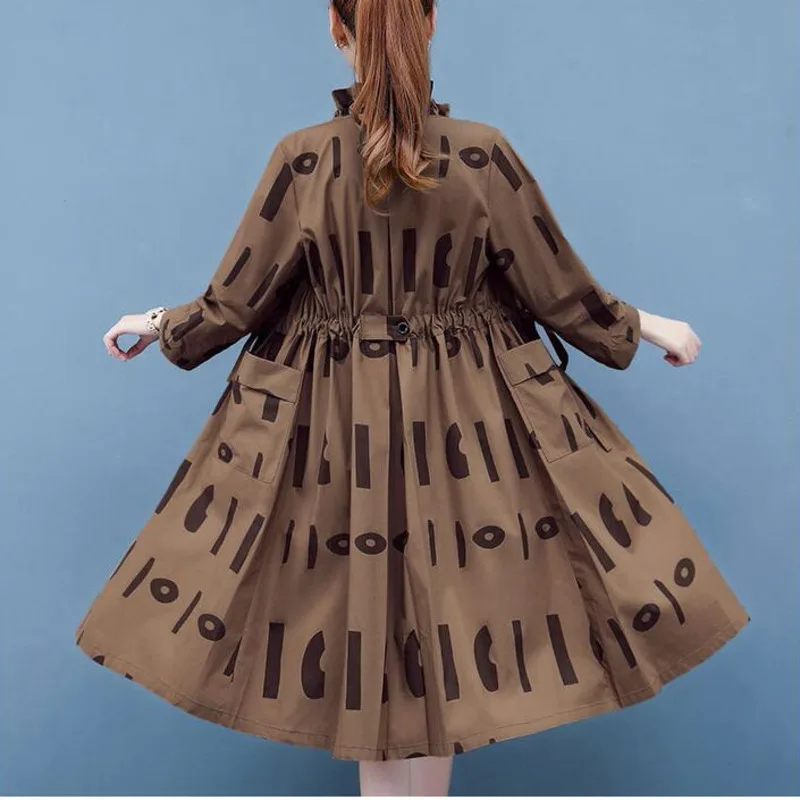 Весенне осеннее пальто для женщин приталенное тонкое Солнцезащитная ветровка