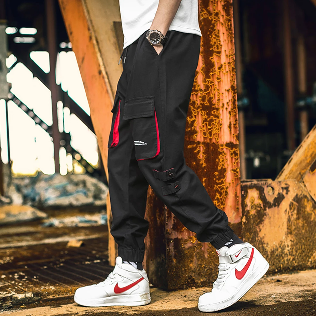 Брюки шаровары Aelfric Eden с эластичной талией и несколькими карманами мужские в