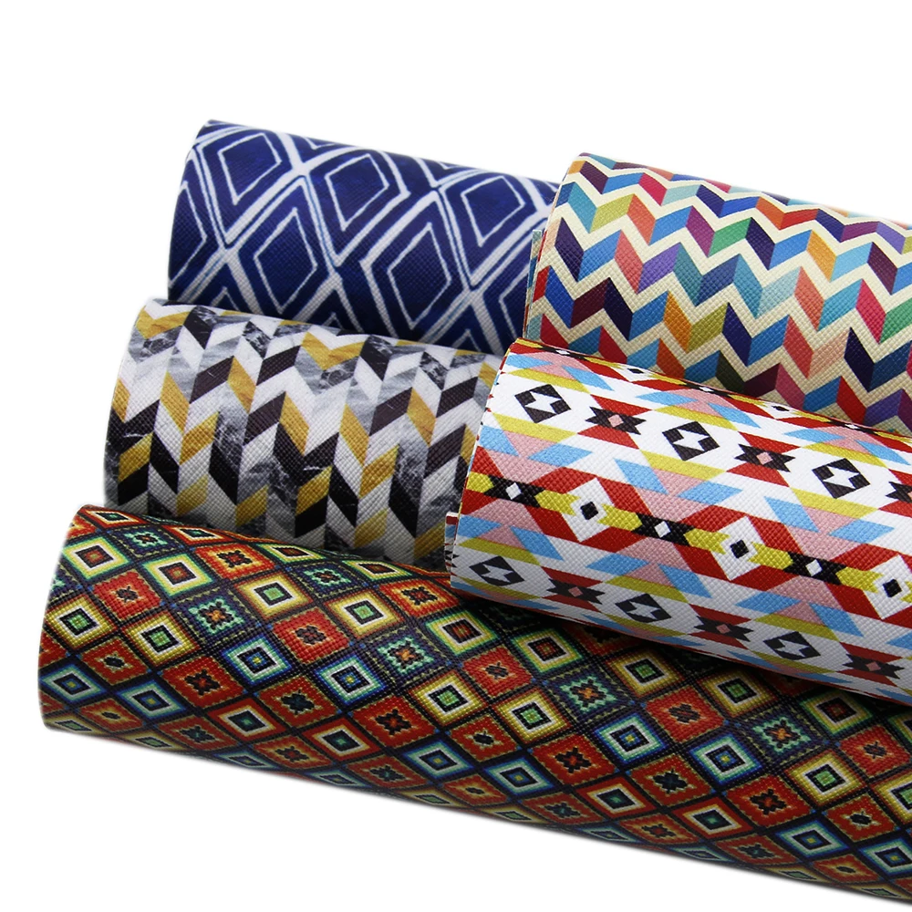 20*33 см Геометрическая серия стили принтов Синтетическая кожа ткань простыни DIY