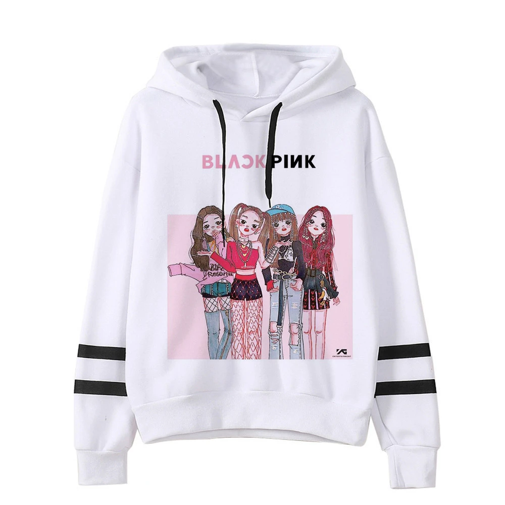 Blackpink Kill This Love Harajuku Толстовка для женщин Ullzang Jennie Rose Lisa Jisoo толстовка с героями мультфильмов осенне-зимняя теплая Женская толстовка с капюшоном - Цвет: 23