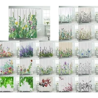 plants flowers and flowers series bathroom shower curtain decoration