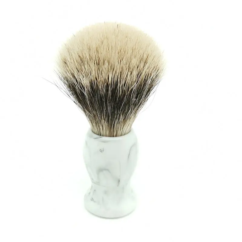 TEYO Shaving Brush of Two Band Silvertip Finest Badger Hair Pefect for Wet Shave Cream Razor Beard Tools