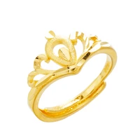 creative chain women rings simple winding twist 24k gold ring for female fashion popular wedding rings for women anillos mujer