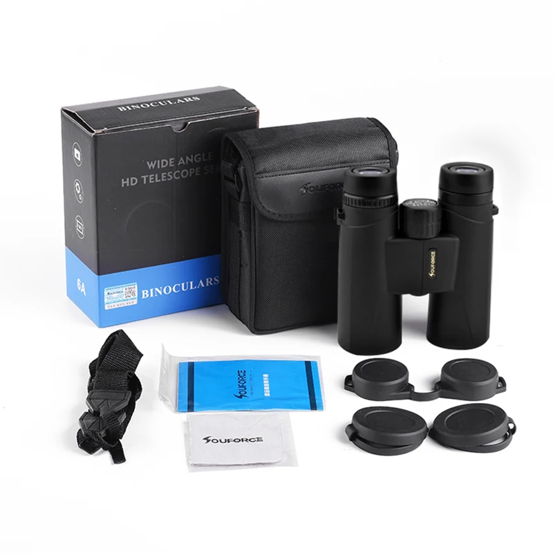 

10X42 Binoculars Telescope Multi Coated Large Viewing Angle FMC Multilayer Green Film for Outdoor Watching Hunting Camping