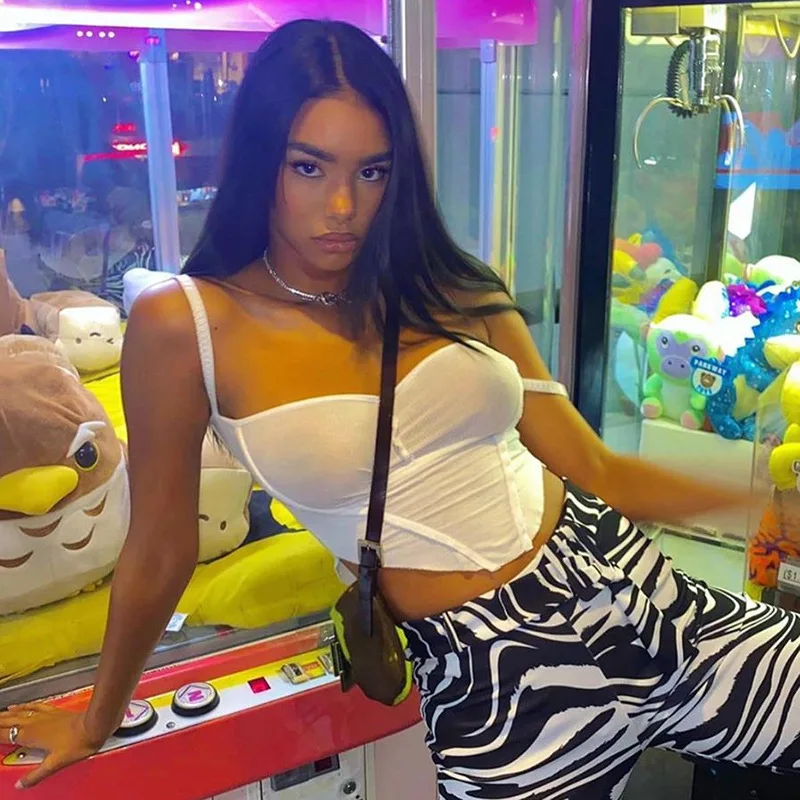 

Summer Fashion Sexy Backless Top Women Elegant Sleeveless Halter Bandage Top Cropped Club Party Slim Vest