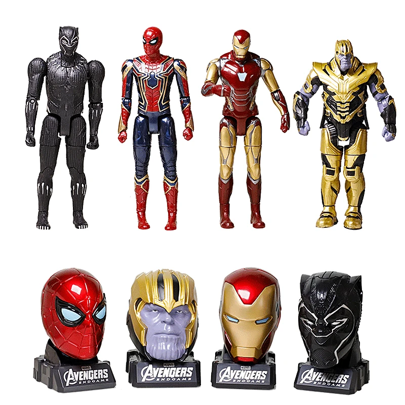 

Marvel Avengers 4 Deformation Toy Panther Thanos Iron Man Spiderman Doll Mech Assembly Set Children's Birthday Gift Toys